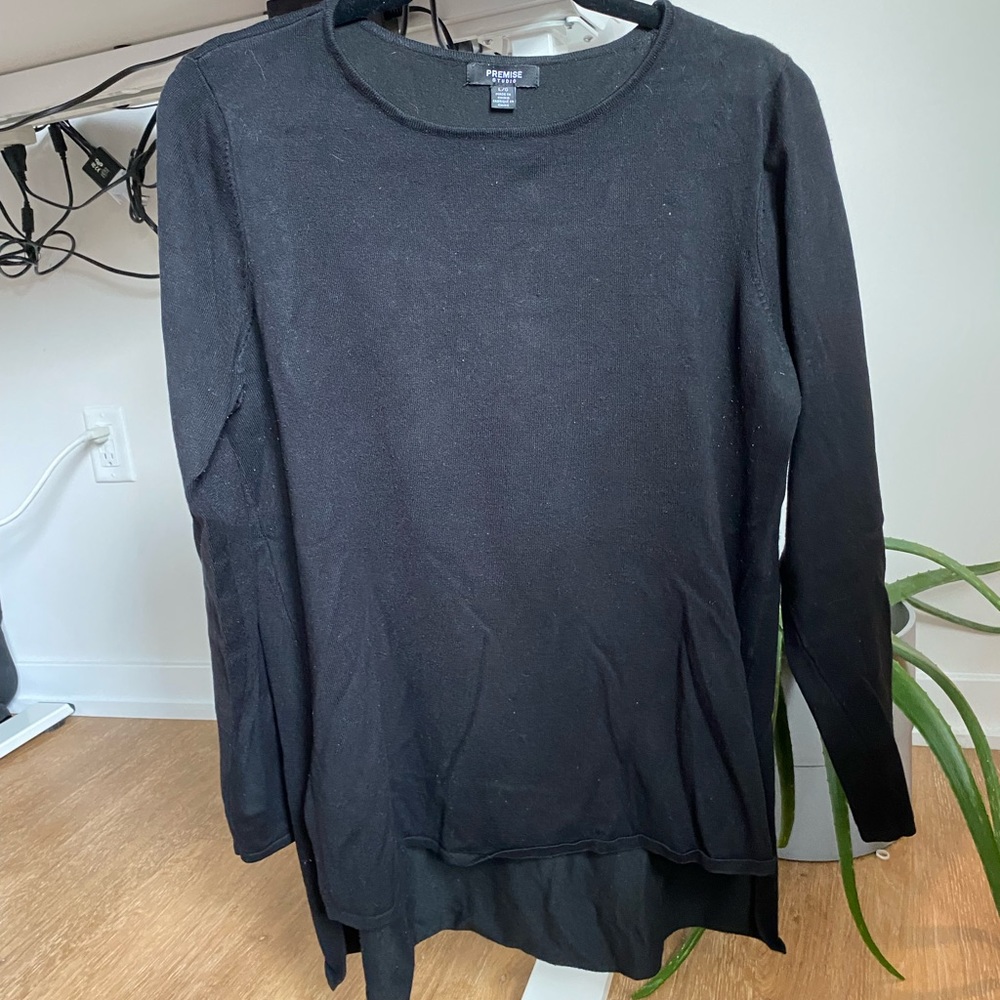 Black tunic sweater size large
